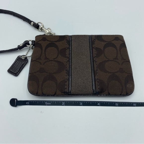 Coach Brown Wristlet Purse Clutch Wallet Bag - Picture 8 of 9